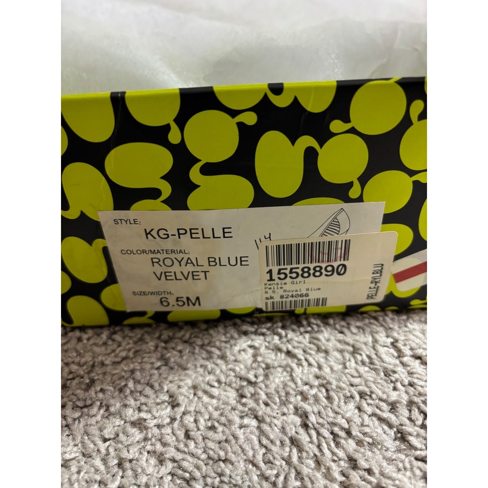 Kensie Girl KG-Pelle Royal Blue Velvet Pleated Platform Pumps Heels Size 6.5M - Picture 7 of 7